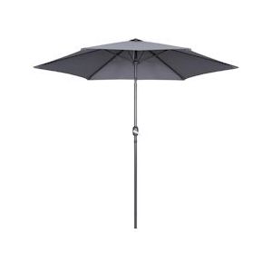 Oviala Business 3m rechte antracietgrijze aluminium parasol - Oviala - grijs Aluminium 105628