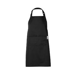 Chefs Fashion - Keukenschort - Zwart Schort - 2 zakken - Simpel verstelbaar - 71 x 82 cm - one size zwart Polyester CF-SCH-ZW-9099