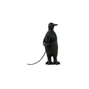 Light & Living Tafellamp Penguin - Zwart - 16x13x34cm - Polyester 8717807634704