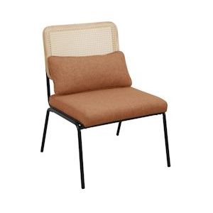 SVITA SVEA lounge stoel rotan fauteuil retro fauteuil rotan vintage bruin - bruin Polyester 94335