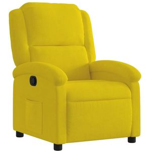 vidaXL Fauteuil verstelbaar fluweel geel - 371804