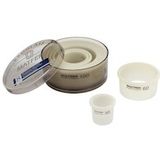 Matfer Stekerdoos set Exoglass rond glad | 8 stuks | 3-10(Ø)cm - wit Glas 150103