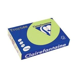 Clairefontaine Trophée Pastel, gekleurd papier, A4, 160 g, 250 vel, golfgroen - 1107C