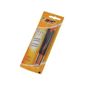 Bic balpen M10 Clic op blister, medium punt, zwart - zwart 0070330128057