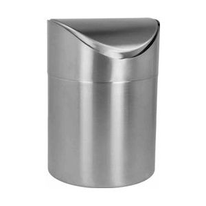 Tomado Metaltex - Afvalbakje voor op tafel - 1,5 liter - RVS