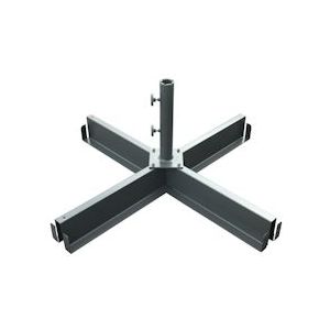 METRO Professional Kruisvoet voor parasol, staal, 108 x 108 x 48 cm, donkergrijs - grijs Roestvrij staal 4894643150286