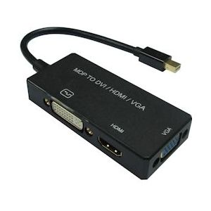 VALUE adapterkabel Mini DisplayPort - VGA / DVI / HDMI, v1.2, Actief - zwart 12.99.3154