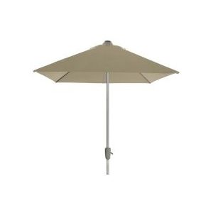 METRO Professional parasol, staal / aluminium / polyester, 2,1 x 1,3 x 2,4 m, met zwengel openingssysteem, humus / platina - beige Multi-materiaal 4337255686205