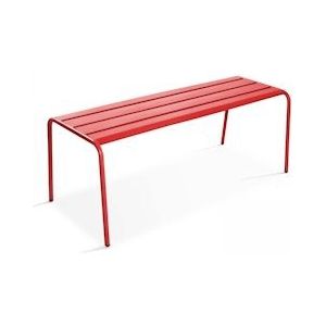 Oviala Business Rood metalen binnenbankje - rood Staal 105805