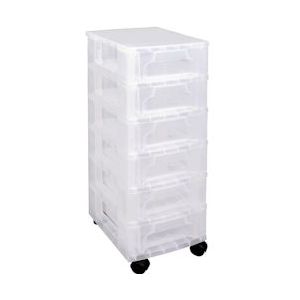 Really Useful Box ladenblok 6 x 3,5 l, transparant - 5060231631454