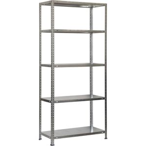 SimonRack Metalen legbord met schroeven Comfort 5 legborden. Kleur verzinkt 2000x1100x500 mm - zilver Metaal 8425437061295