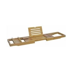 IVOL Bamboe badplank - Uitschuifbare badbrug - Badplank voor in bad met Tablethouder