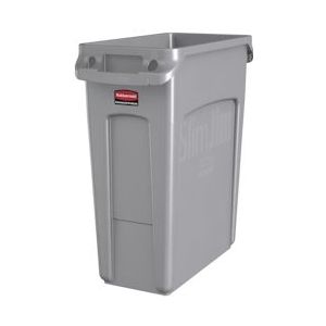 Slim Jim met luchtsleuven 60 ltr, Rubbermaid - grijs - grijs Kunststof 76227895