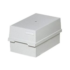 Exacompta 51540D 1x steekkaartenbak met deksel DIN A4, lichtgrijs - grijs Synthetisch materiaal 51540D