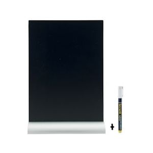 Securit® Tafelkrijtbord Met Aluminium Voet In Zwart |0,5 kg - zwart Aluminium FBTA-A4