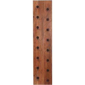 Wijnrek - Acacia-Hout - Zwart Metaal - 8 Flessen