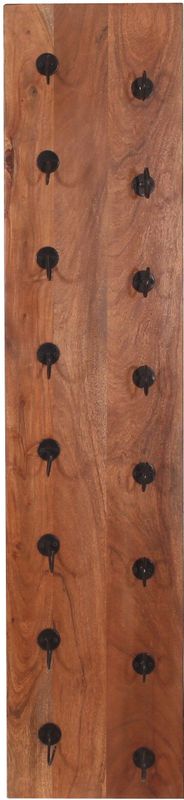 Wijnrek - Acacia-Hout - Zwart Metaal - 8 Flessen