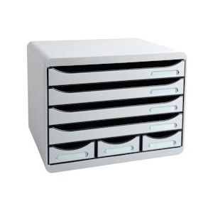Exacompta 307740D 1x STORE-BOX ladenbox met 7 laden, Office, grijs - grijs Synthetisch materiaal 307740D