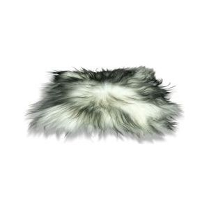 Stoelpad IJslandse schapenvacht wit zwart - stoelkussen LxB - grijs 16651