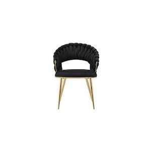 Lalee.Avenue Laleeavenue Finesse 125 stoel set van 2 zwart / goud - goud YBHDV-BLK-GLD