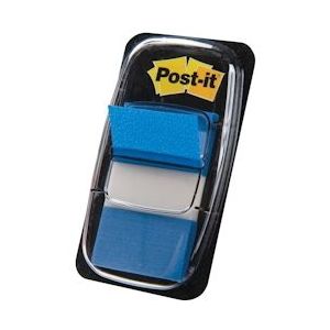 Post-it index standaard, ft 24,4 x 43,2 mm, houder met 50 tabs, blauw - I680-2