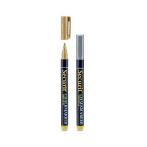 Securit® Originele Krijtstift Set Van Twee In Goud En Zilver 1-2 mm|0,1 kg - zilver Kunststof BL-SMA100-V2-GDSL