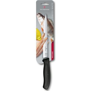 Victorinox Fileermes Swiss Classic 20 cm, met flexibel lemmet, zwart, blisterverpakking - zwart Roestvrij staal 6.8713.20B