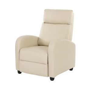 Mendler TV fauteuil Denver, kunstleer ~ crème - beige Synthetisch materiaal 28719