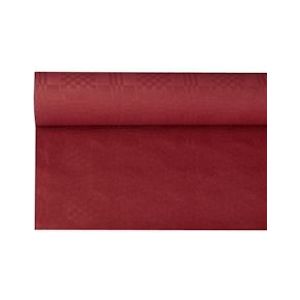 PAPSTAR, Tafelkleed papier met damastprint 8 m x 1,2 m bordeaux - rood Papier 4002911285978