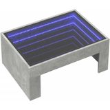 vidaXL - Salontafel - met - Infinity - LEDx50x30 - cm - betongrijs