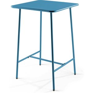 Oviala Business Vierkante stalen tuintafel, Pacific blauw - Oviala - blauw Staal 105654