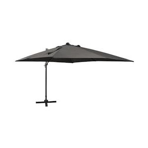 vidaXL Traffic light parasol met stok en LED antraciet 300 cm - zwart 312346