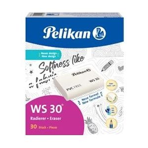 Pelikan gum WS 30, doos van 30 stuks - blauw Papier 4012700521286