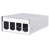 METZ CONNECT module opbouwbehuizing 4 poort zuiver wit RAL9010 - wit 130861-0402-E