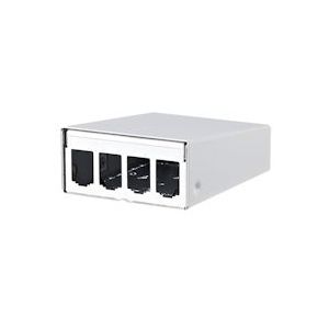 METZ CONNECT module opbouwbehuizing 4 poort zuiver wit RAL9010 - wit 130861-0402-E