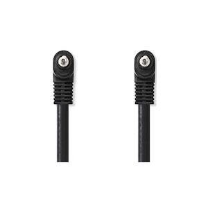 Nedis Audio-Videokabel - 3,5 mm Male - 3,5 mm Male - Vernikkeld - 2.00 m - Rond - PVC - Zwart - 5412810289653