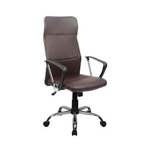 SVITA AIKO bureaustoel bureaustoel werkstoel directiefauteuil met wielen armleuningen hoge rugleuning in hoogte verstelbaar schommelmechanisme bruin - bruin 95155