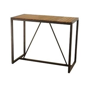 METRO Professional Gastro Bartafel Modano, Acaciahout / Staal, 140 x 70 x 110 cm, bruin / zwart - meerkleurig Massief hout 484264