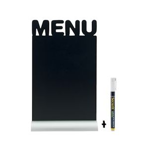 Securit® Aluminium Basis Tafelkrijtbord Menu In Zwart |0,5 kg - zwart Metaal FBTA-MENU