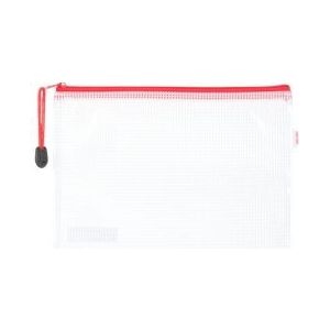 SIGMA Hersluitbare zak ZP02, A5-formaat, rood/transparant, PVC, 1 vak - rood Kunststof 743984