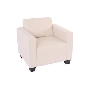 Mendler Modulaire loungestoel Lyon, kunstleer ~ crème - beige Synthetisch materiaal 21706+0