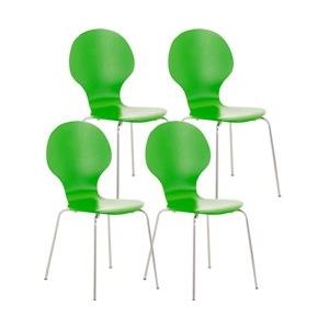 CLP Set van 4 stapelstoelen Diego groen - 15973634
