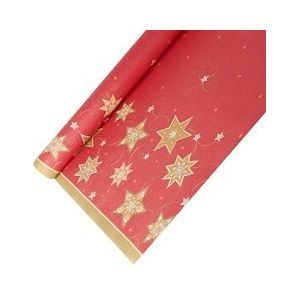 PAPSTAR, Tafelkleed, papier 6 m x 1,2 m rood "Just Stars" - rood Papier 4002911390566