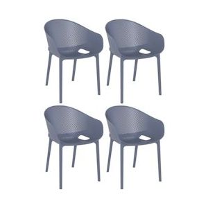 CLP Set van 4 stoelen Sky Pro donkergrijs - 319946