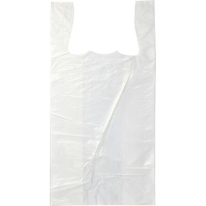 Premium Quality, Hemddraagtassen, HDPE 27/6 x 48 cm 10 my wit - wit Kunststof 8712426399034