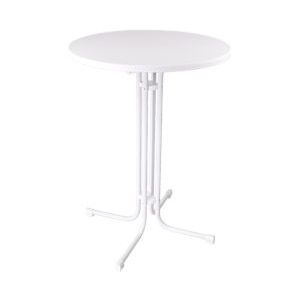 METRO Professional Bistro hoge tafel inklapbaar, staal, Ø 80 x 110 cm, rond, wit - wit Staal 398925
