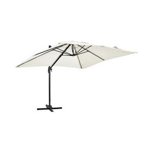 Oviala Business Vierkante parasol 3 x 3m in ongebleekt aluminium - Oviala - beige Aluminium 102361