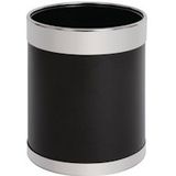 Bolero prullenbak zwart met zilveren rand 10,2L - zwart Staal Y805