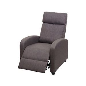 Mendler TV-fauteuil HWC-F76, relaxfauteuil, verstelbare relaxfunctie stof/textiel ~ grijsbruin - bruin Textiel 70464
