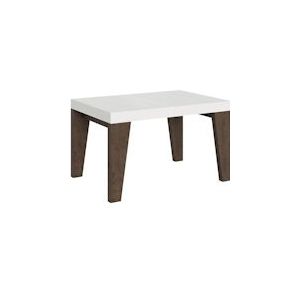 Itamoby Uitschuifbare tafel 90x130/390 cm Naxy Mix Wit Essen blad, Walnoot poten - 8050598046234